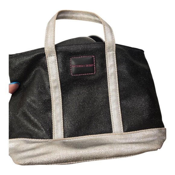 Victoria's Secret Handbags - Victoria's Secret Cosmetic Bag Black and Cream